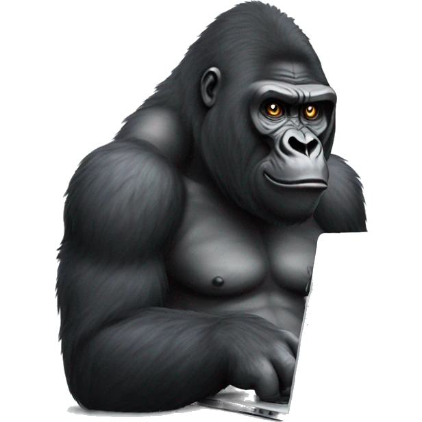gorilla with laptop emoji