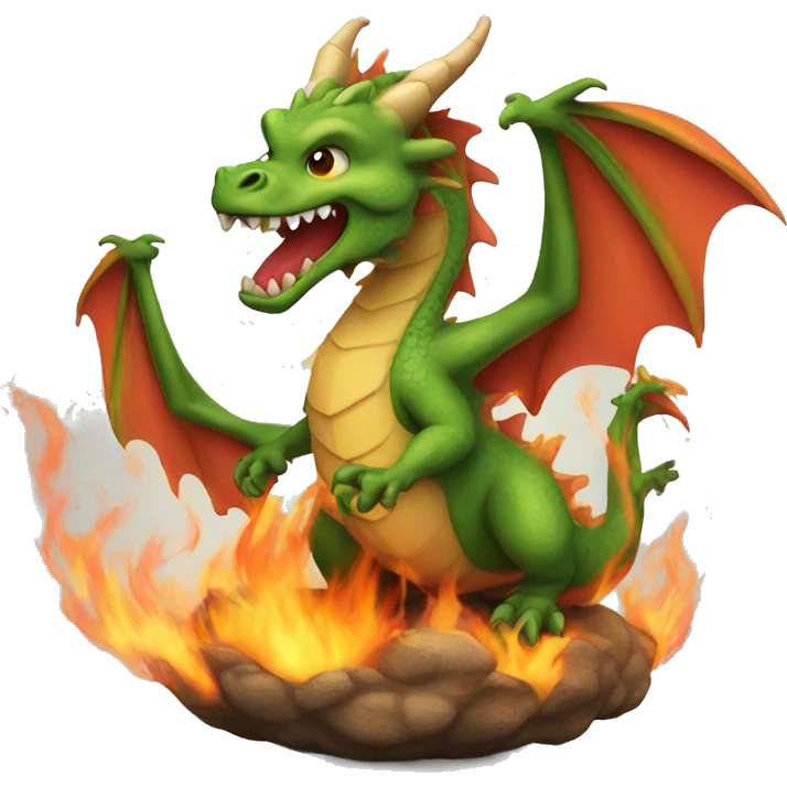 Dragon throwing fire emoji