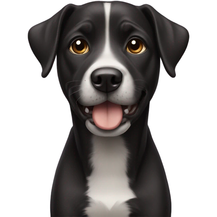Black old cutie dog emoji