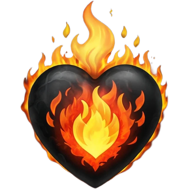 ❤️‍🔥same Balck fire heart emoji