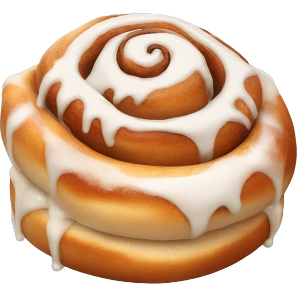 cinnamon roll with icing  emoji