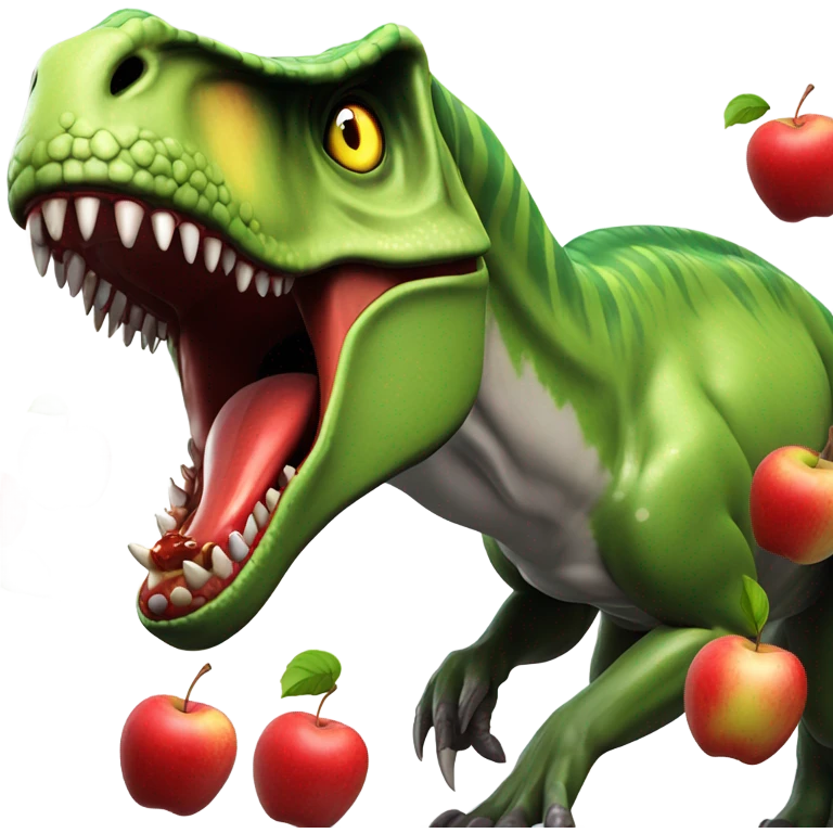 Trex eating apples  emoji