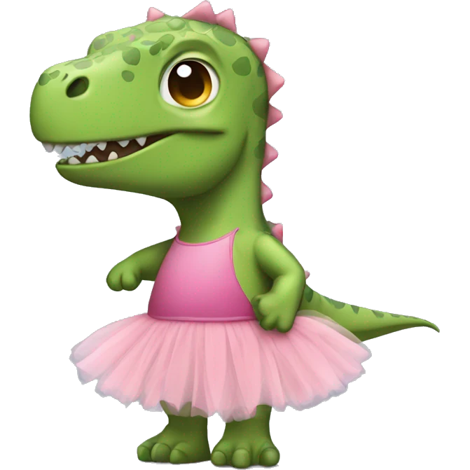 Dino wearing a tutu emoji