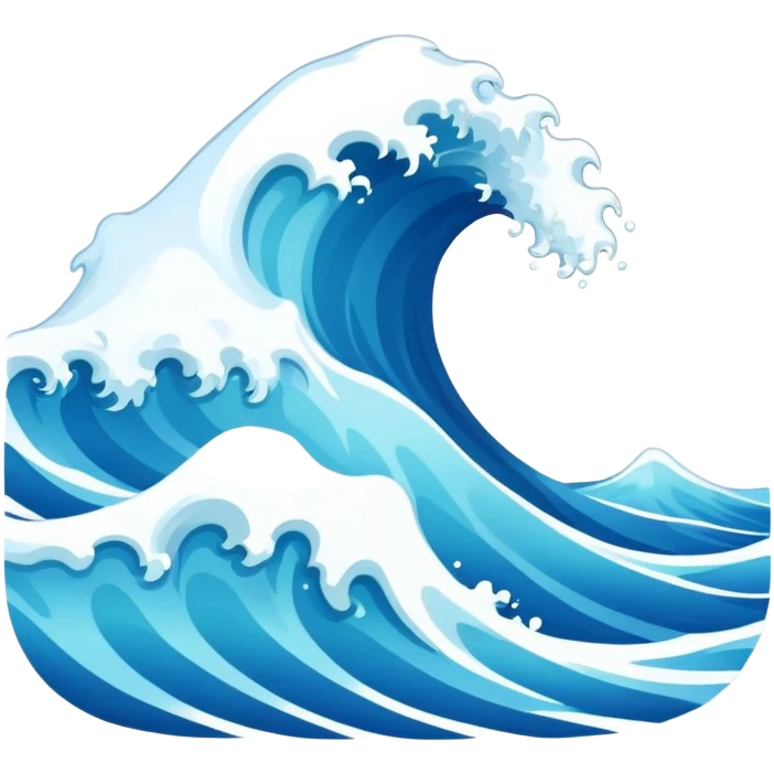 clear blue water waves emoji