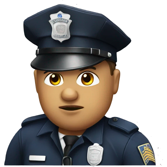 very bloated police officer emoji