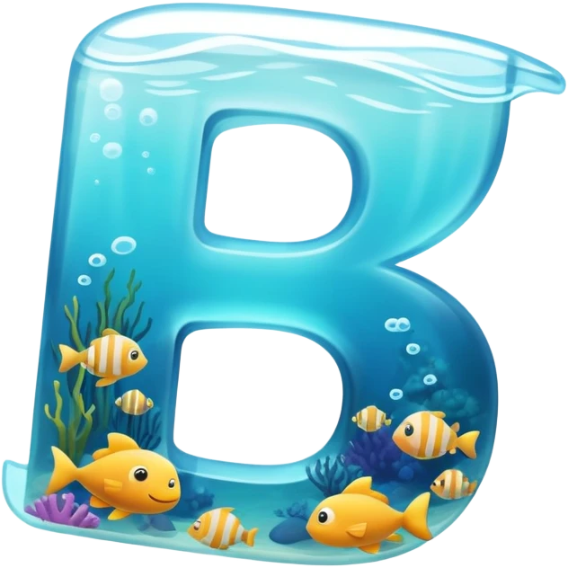 Underwater letter emoji