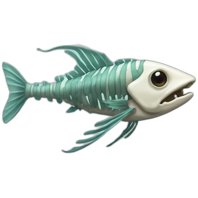 skeleton fish emoji