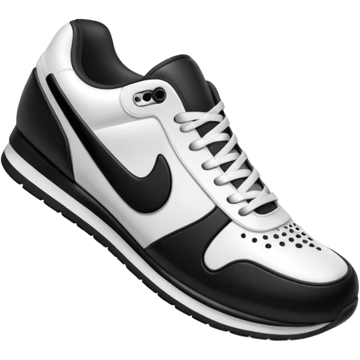 3D Apple-style emoji of a sneaker pressing on the ground, leaving a clear shoe print under it. Rounded, glossy, smooth, soft shadows, white background.

 emoji
