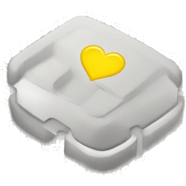 computer keyboard in a yellow heart emoji