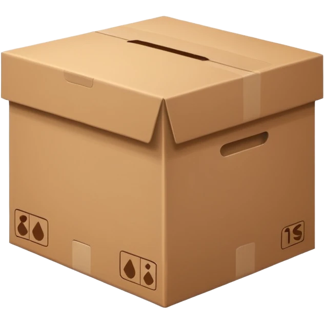 clean cardboard box  emoji