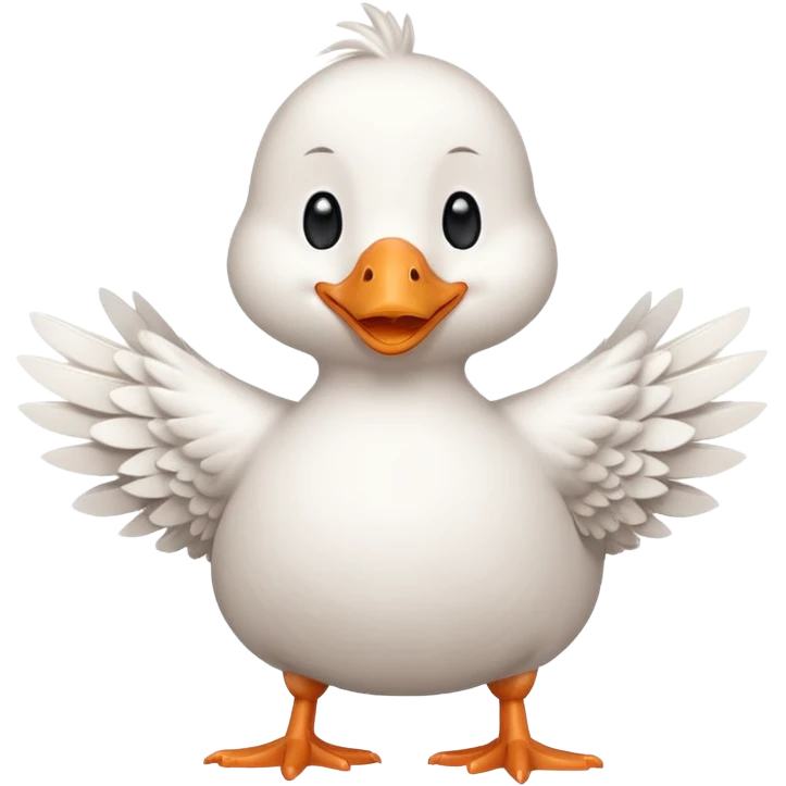 a chibi style goose character giving a thumbs up emoji