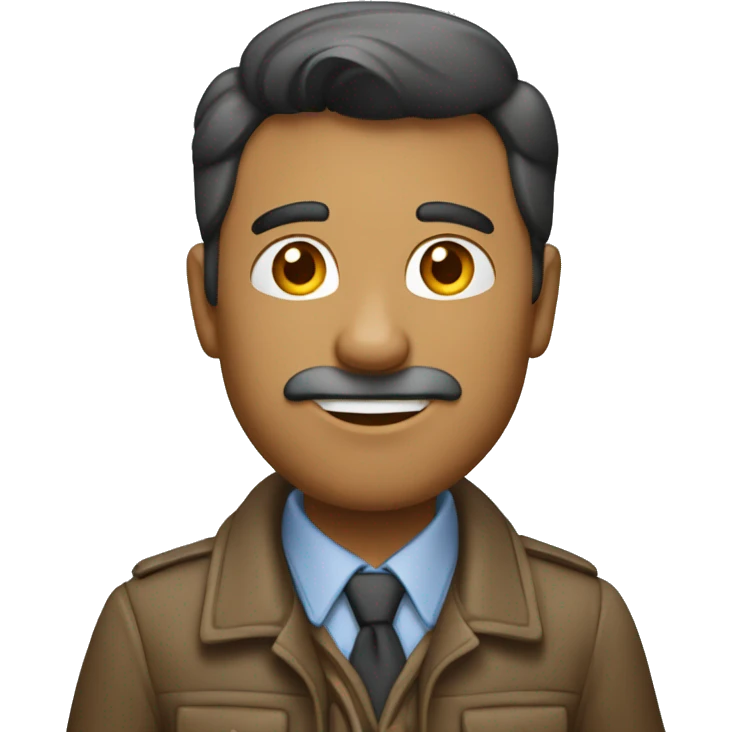 homme brun qui trvaille sur mac emoji