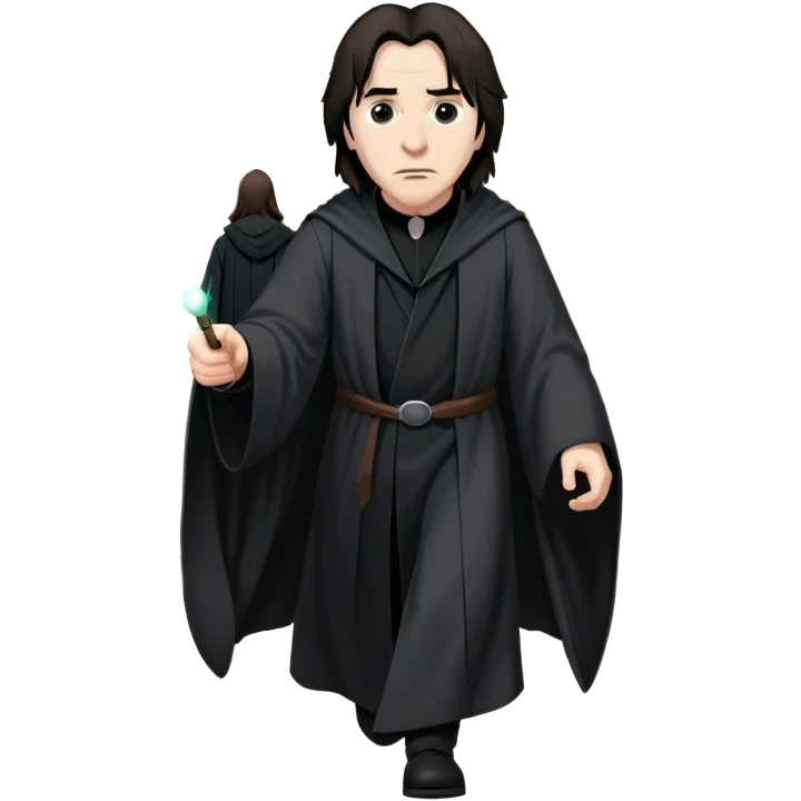Professor Snape chasing Harry Potter down a hallway emoji