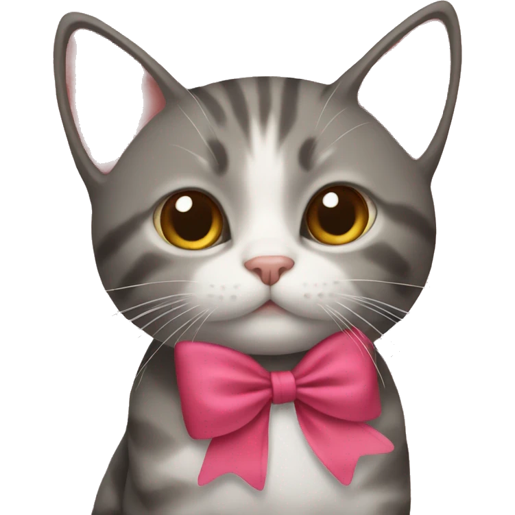 cat with a bow emoji