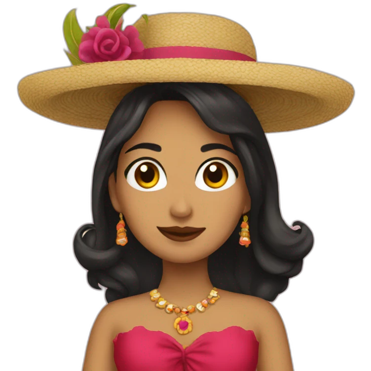 Pollera panama emoji