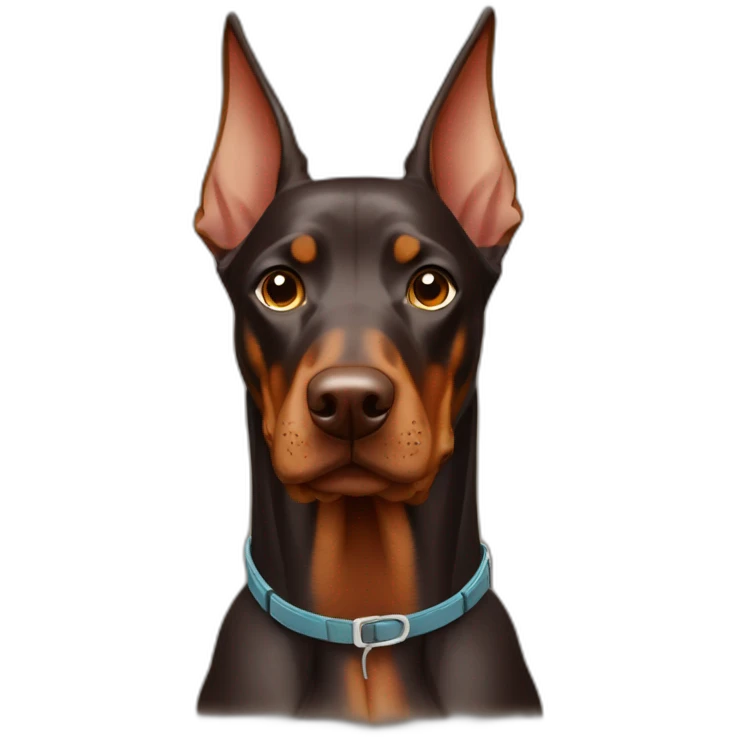 brown dobermann  emoji
