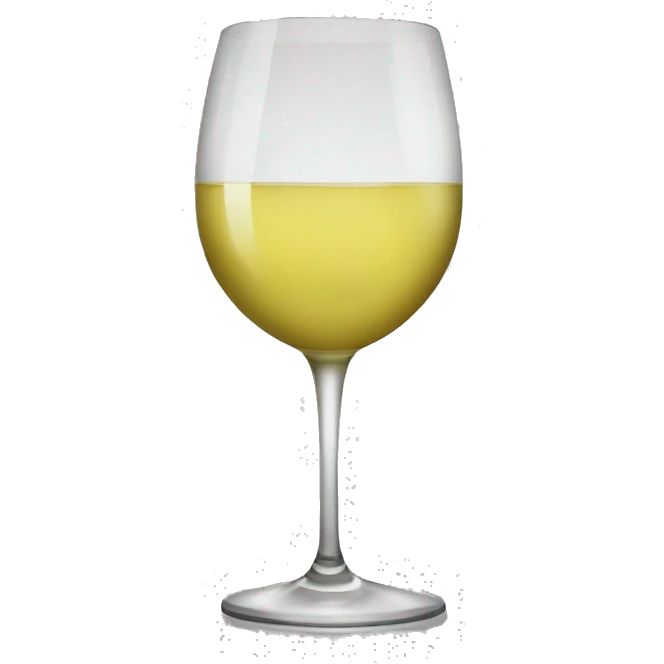 white wine with white heart  emoji