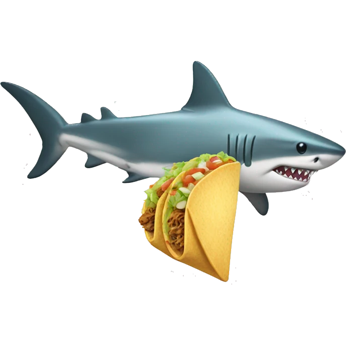 shark with taco emoji