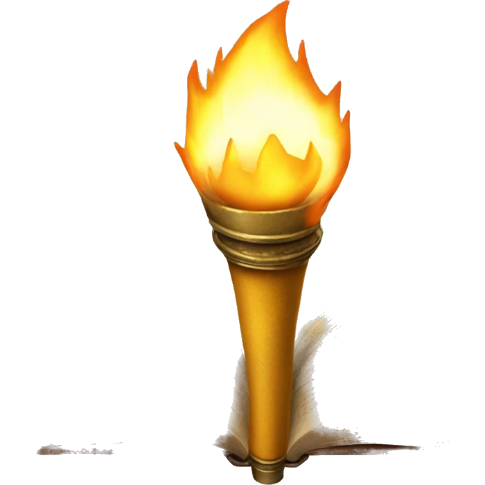 A torch in the middle of a book emoji