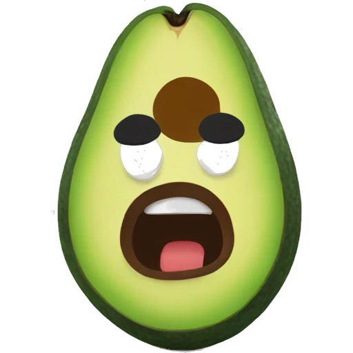 avocado with dreadloks emoji