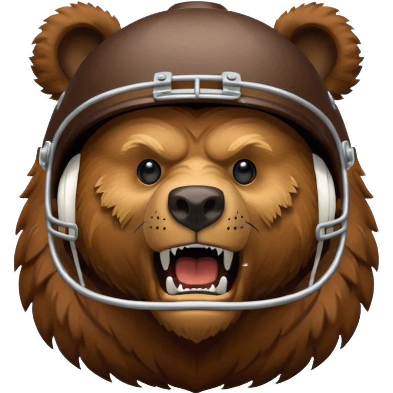 Generate a cartoon like Grizzly Bear logo for a high school football team  emoji
