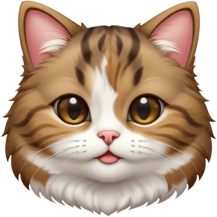 dark brown tabby and white small cat in funny positions upside down with eyes closed emoji