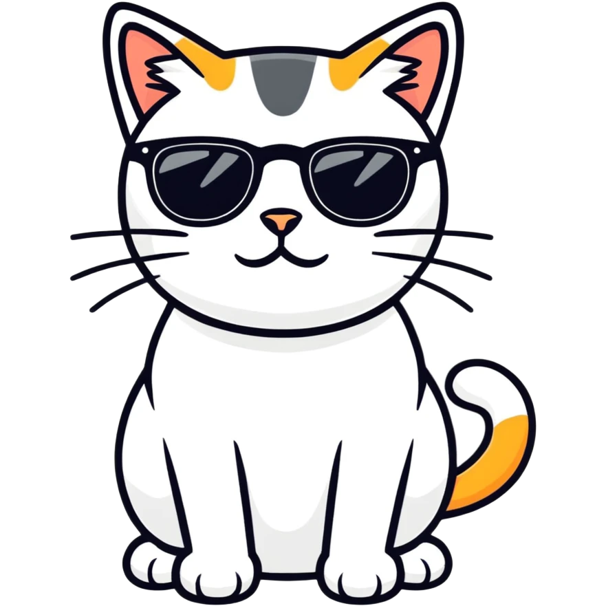 Cat with sunglasses emoji