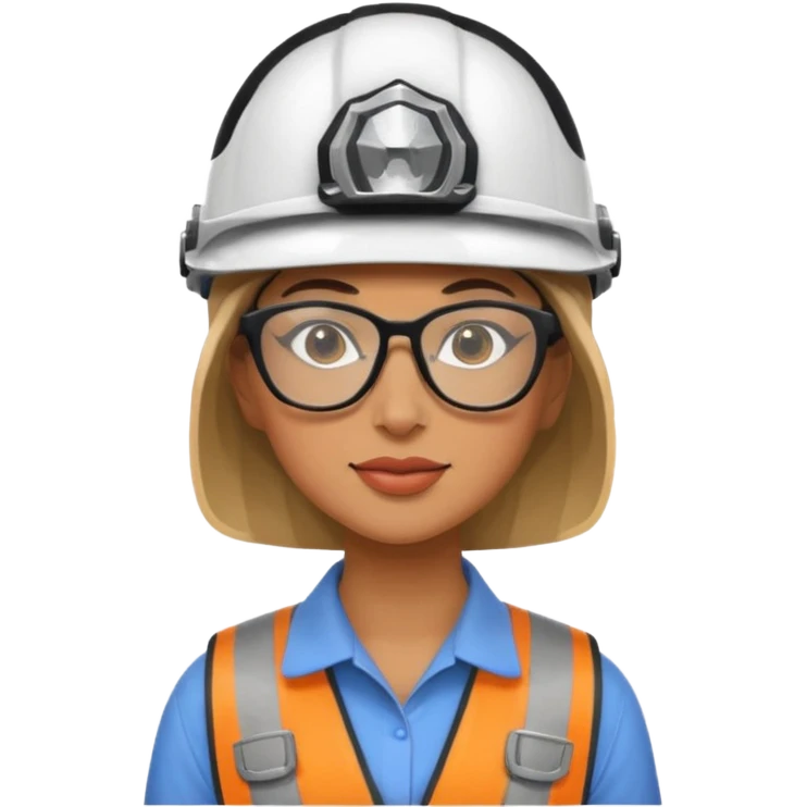 woman wearing helmet glasses emoji