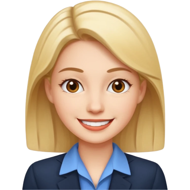 woman with office look emoji