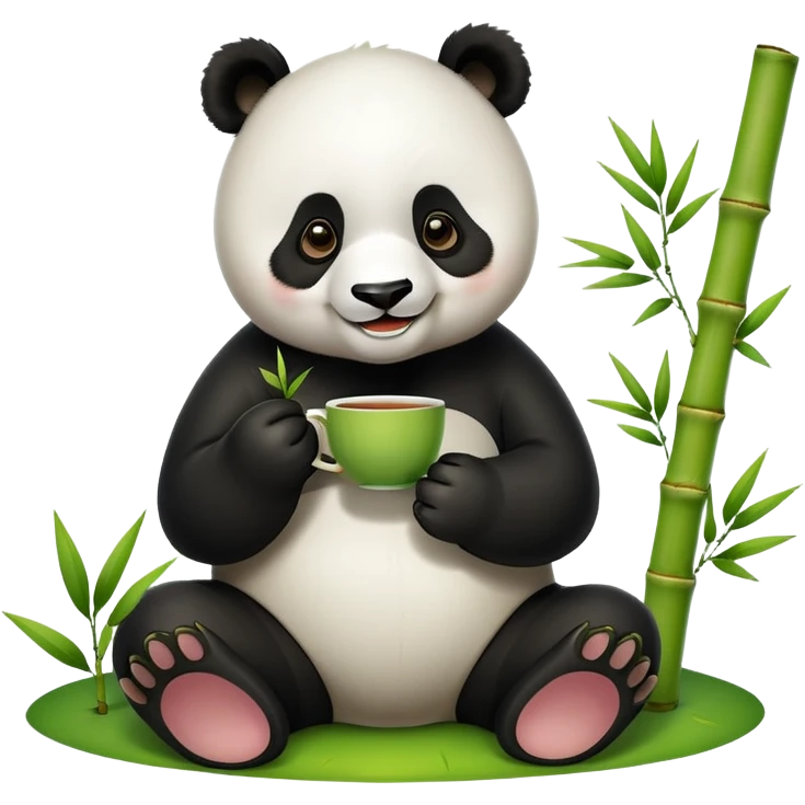 Panda tea ceremony emoji