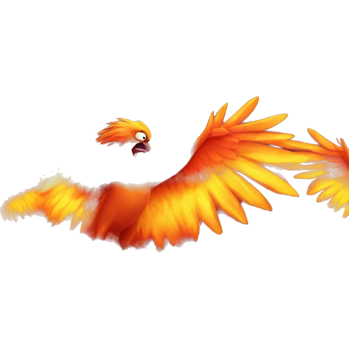 phoenix bird roaring lava emoji