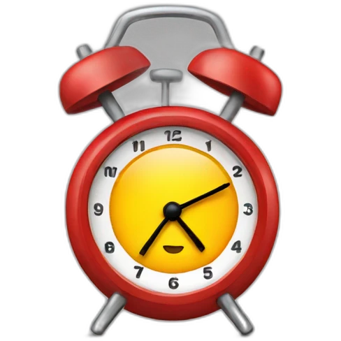 Alarm, red emoji