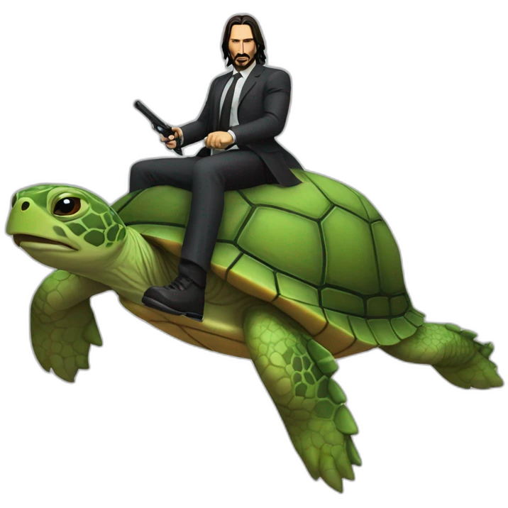john-wick-riding-turtle emoji