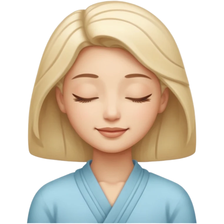 serene face with closed eyes gentle smile radiating tranquility emoji