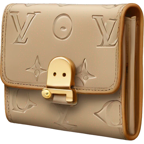 Beige Luis Vuitton wallet emoji