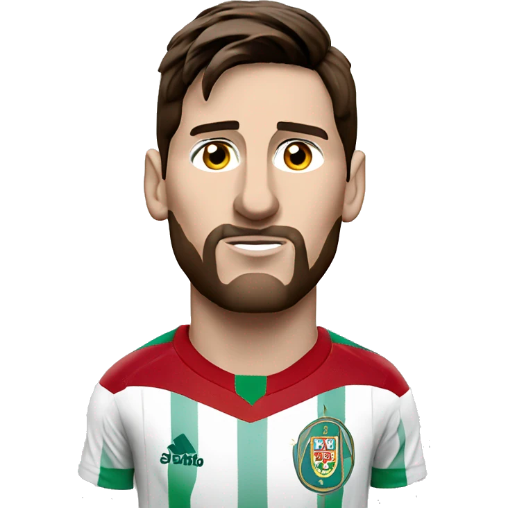 Lionel Messi wearing a portugal jersey emoji