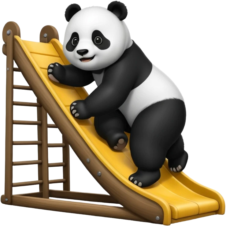 Panda going down the slide emoji