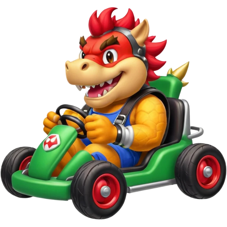 Bowser fait du kart emoji