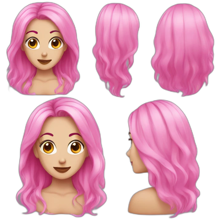 pink hair mistress with a face mask emoji