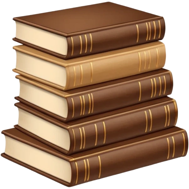 Pile of aesthetic brown and beige books emoji