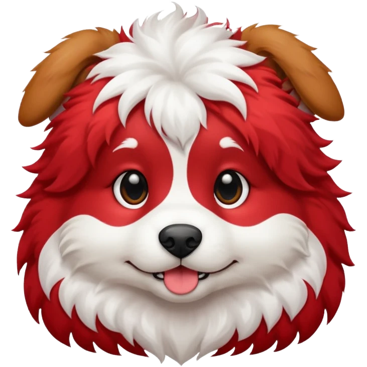 puppy dog red emoji