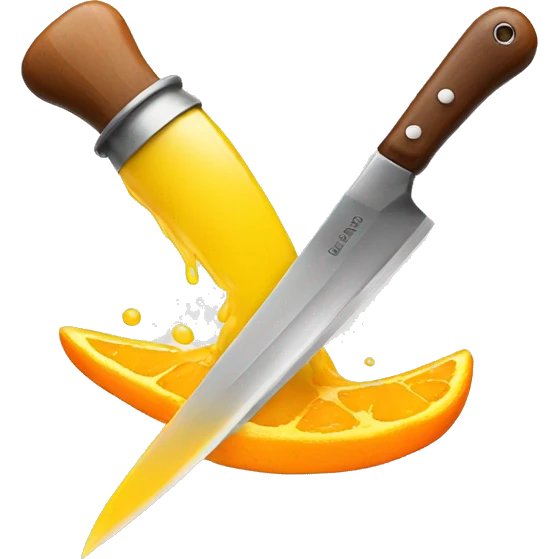 knife and re colour juice droping  emoji