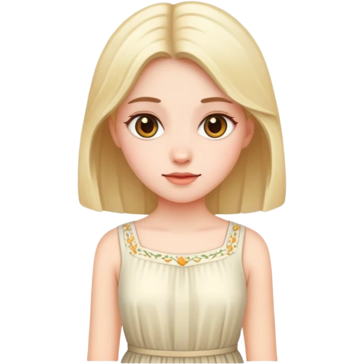 Girl in a light dress emoji