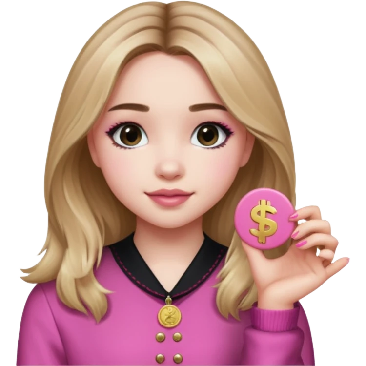 Sabrina Carpenter pink coin emoji