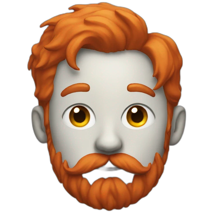 Moon with red beard emoji