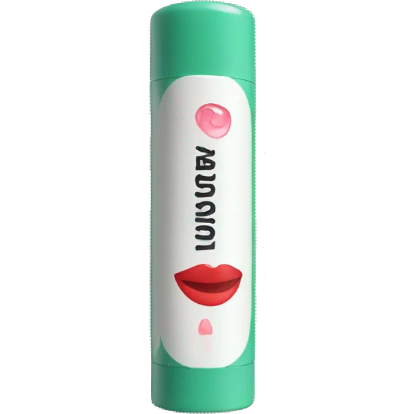 lip balm with label emoji