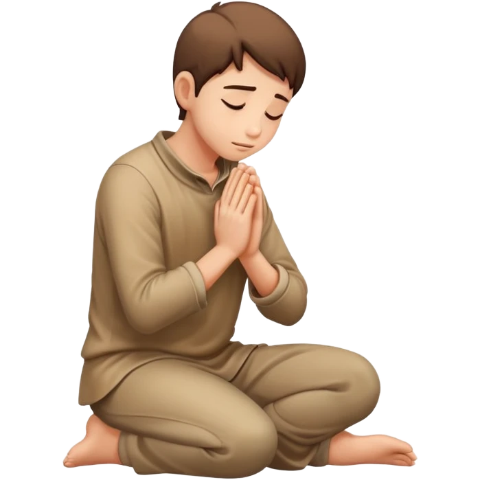 person kneeling and begging, hands clasped emoji