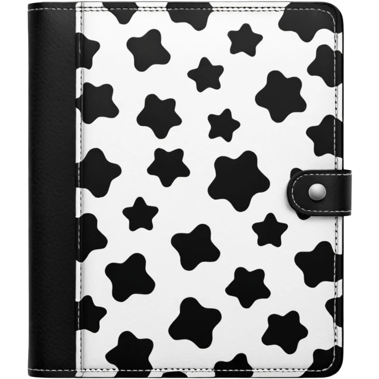 Cow print journal emoji