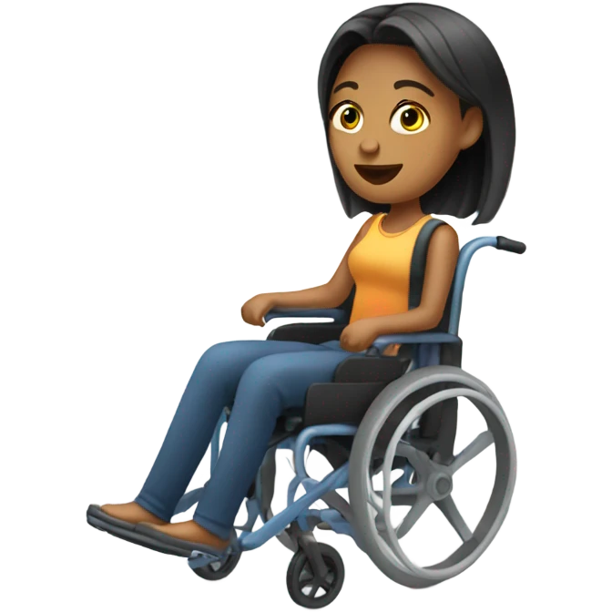 disabled woman on a wheelchair emoji