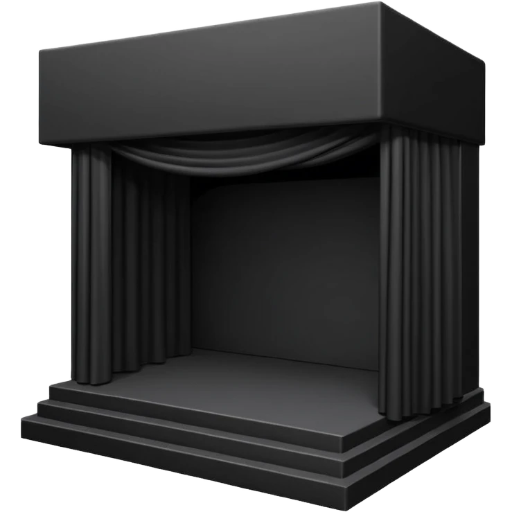 black box theatre maquette for stage black emoji